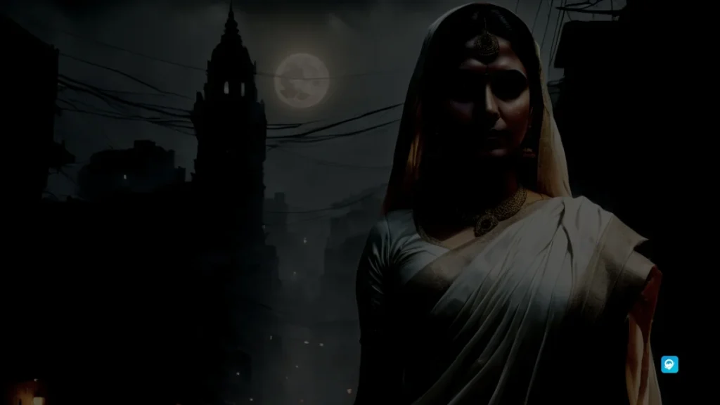 Delhi Cantt - Woman in white saree