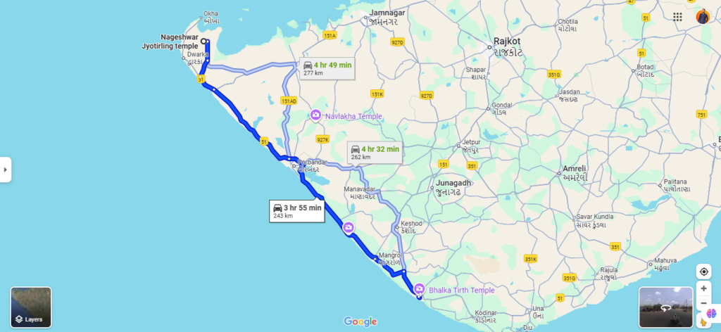 Somnath to Nageshwar Distance