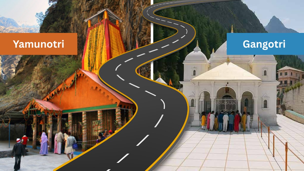 Yamunotri to Gangotri Distance by Road