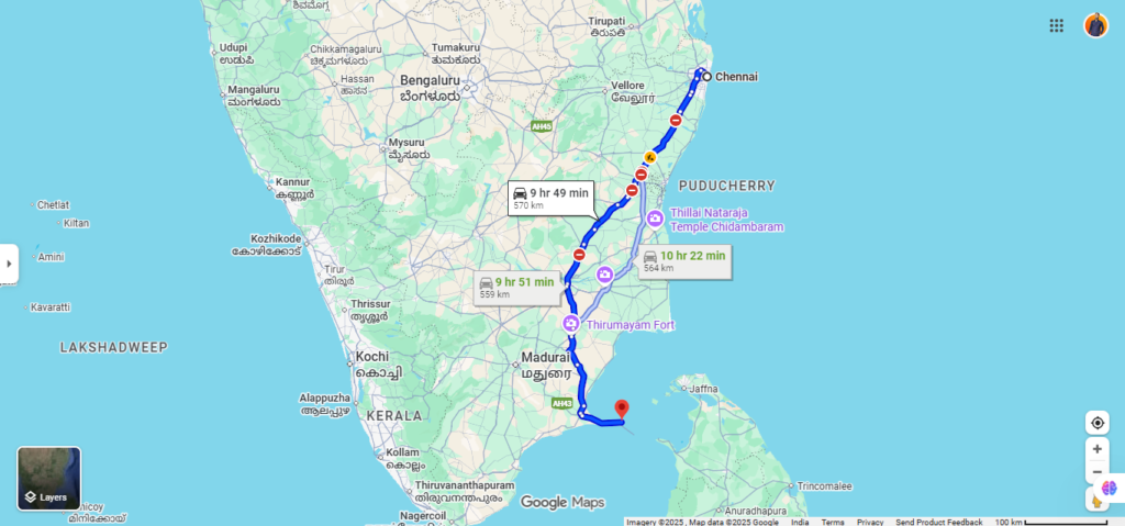 Chennai to Rameswaram